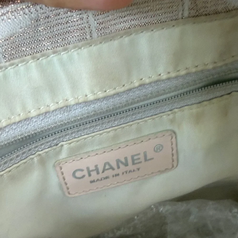 CHANEL Beige and Cream Tote Bag
